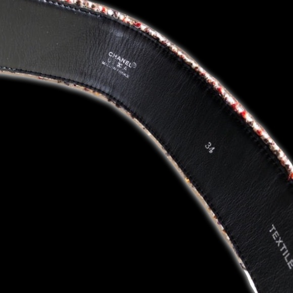 CHANEL Multi-color Wide Width Tweed Belt - Picture 8 of 10